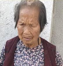 走失者照片 黄冈市寻人：九旬老太走失，穿蓝色短...