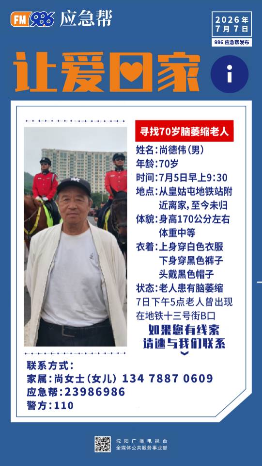 走失者照片 让爱回家 感谢帮忙