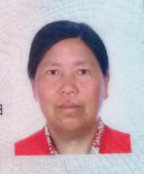 走失者照片 渭南市寻人：六旬老太走失，系白色丝...