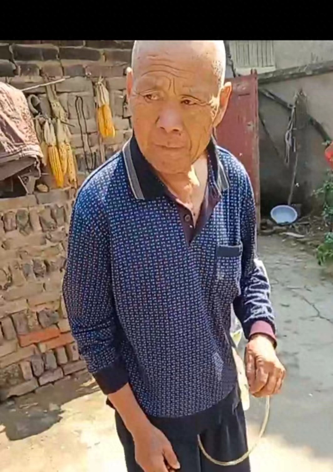 走失者照片 商丘市寻人：七旬老人走失，光头，穿...