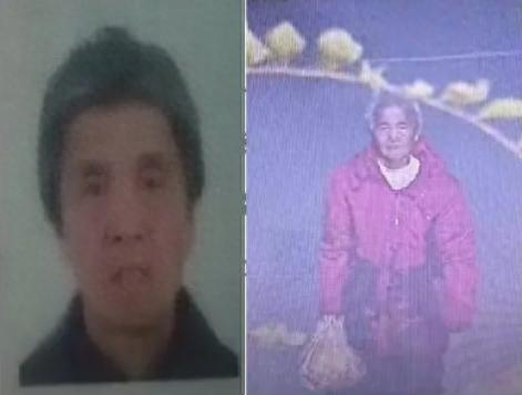 走失者照片 扬州市急寻：七旬老太走失，穿红色棉...