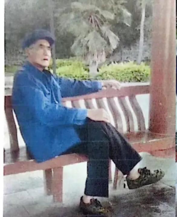 走失者照片 河池市寻人：八旬老人走失，穿蓝色中...