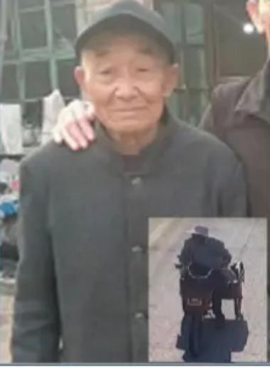 走失者照片 德州急寻：八旬老人失联，骑红色人力...