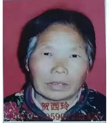 走失者照片 西安急寻：六旬老太走失，穿白色红花...