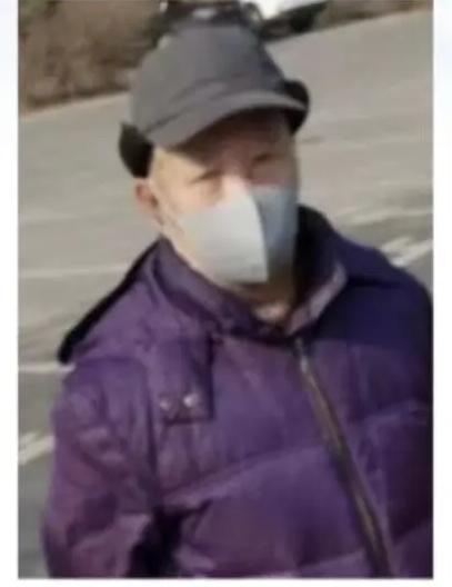 走失者照片 呼和浩特急寻：八旬老人失联，穿紫色...