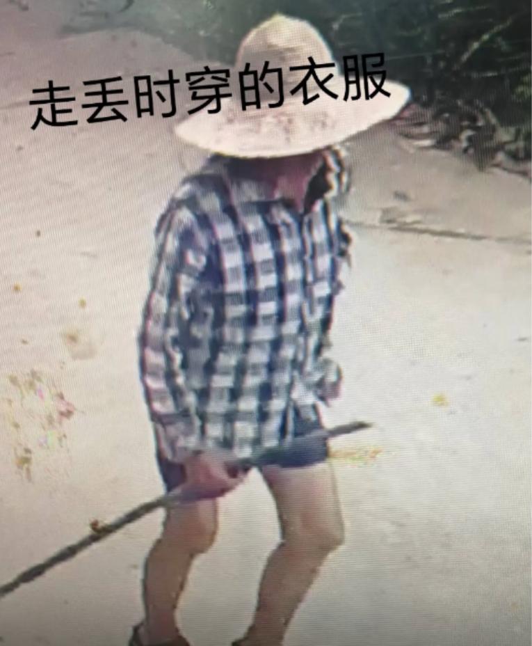 走失者照片 武汉市寻人：八旬老人走失，穿格子衬...