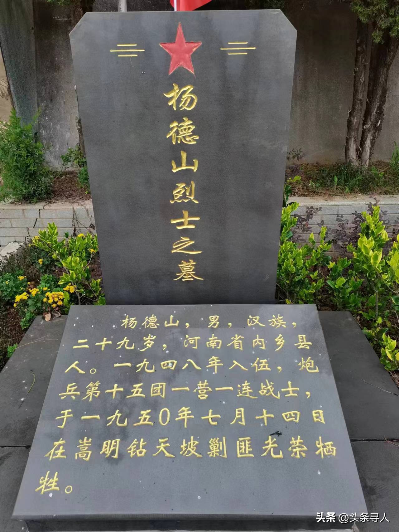 走失者照片 寻河南南阳籍烈士杨德山亲人,他长眠...