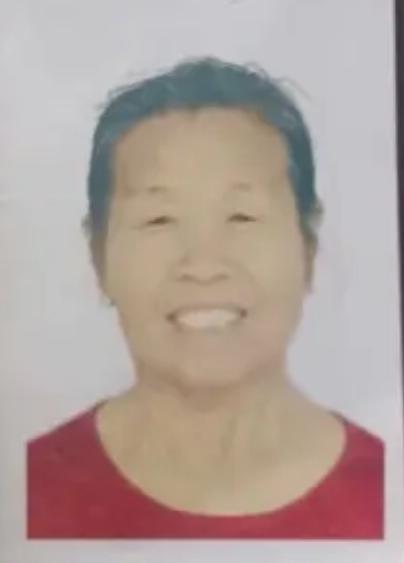 走失者照片 天门急寻：六旬老太失联，偏瘦，穿红...