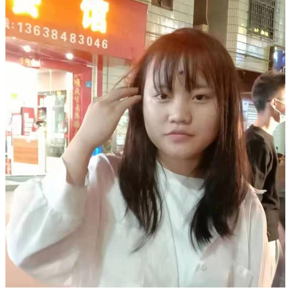 走失者照片 佛山急寻：16岁女孩失联，黑色长发...