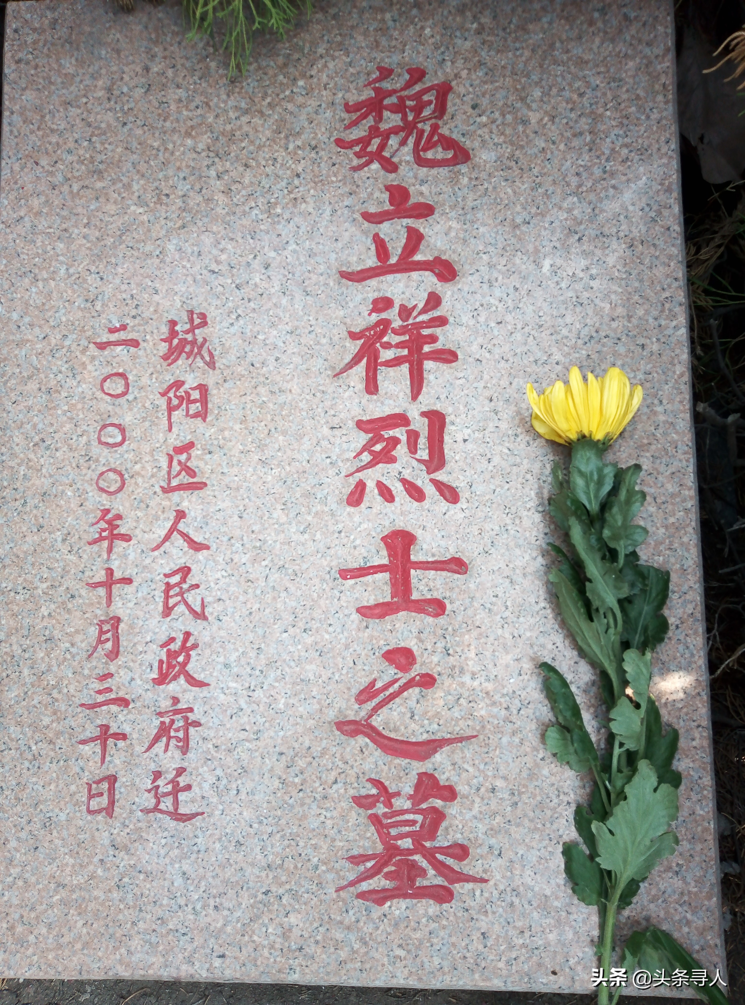 走失者照片 寻河北沧州籍烈士魏立祥亲人,他长眠...