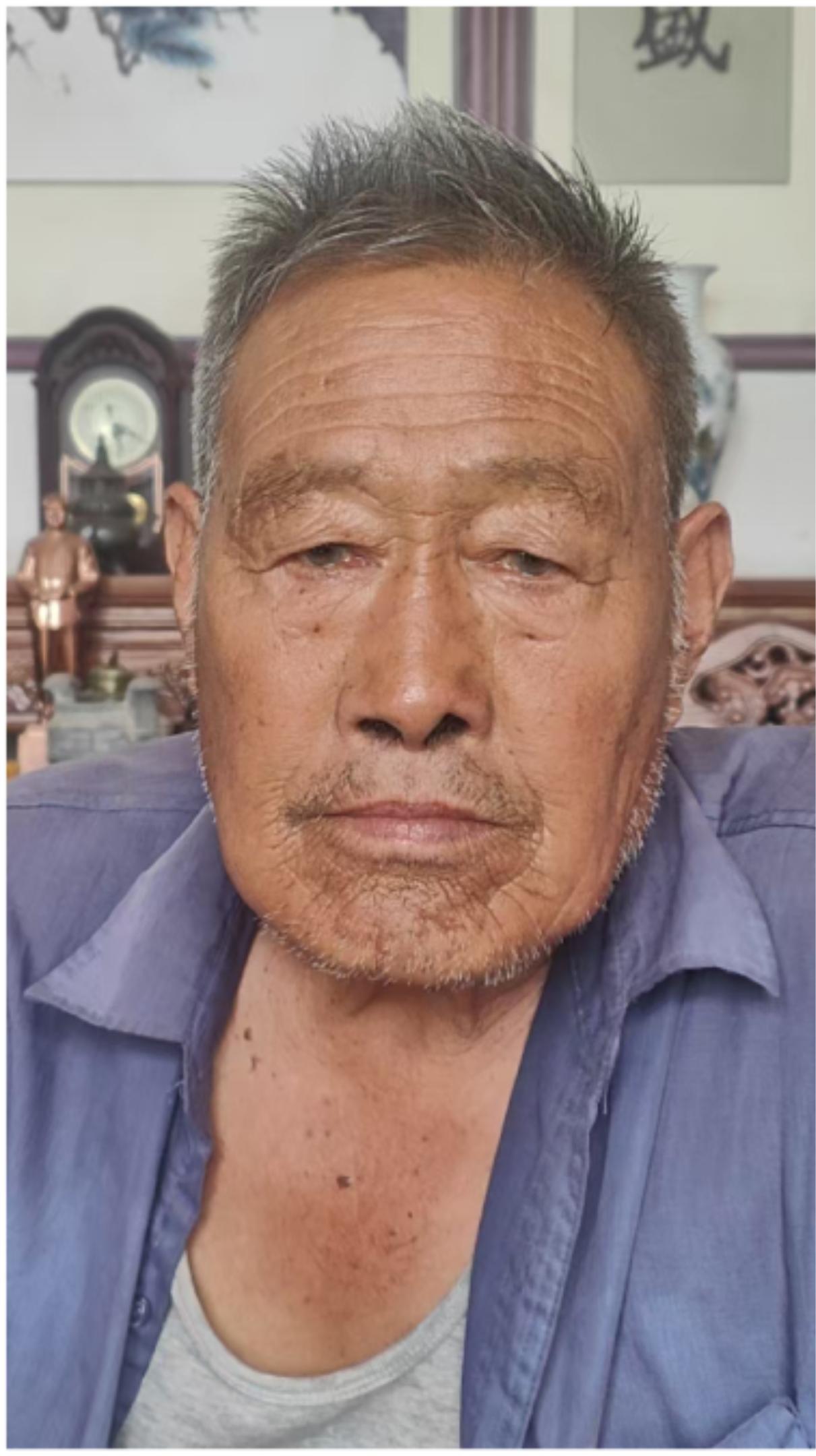 走失者照片 渭南市寻人：七旬老人走失，穿蓝色外...