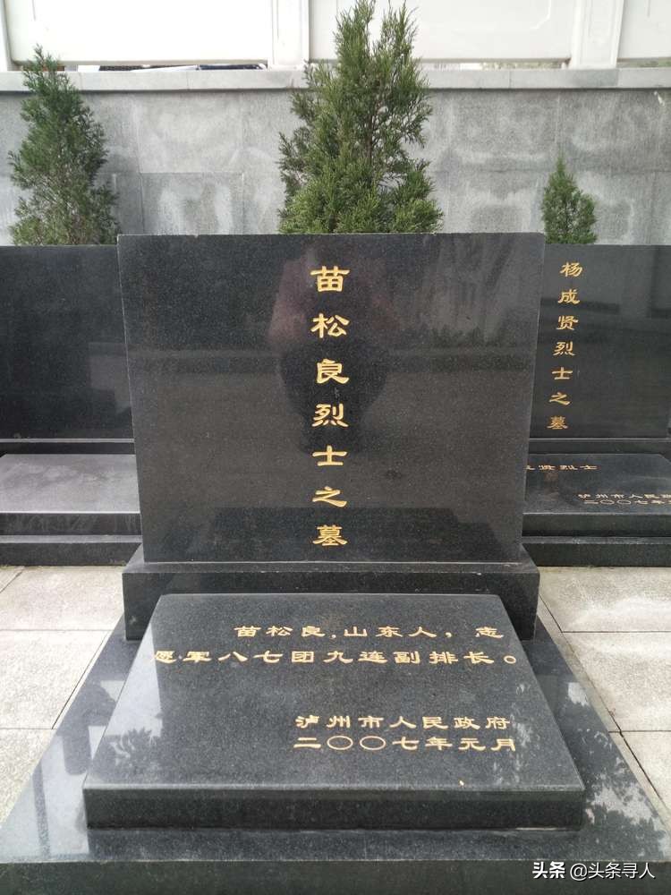走失者照片 山东籍烈士苗松良长眠泸州市烈士陵园...