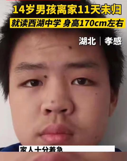 走失者照片 孩子你在哪儿？孝感14岁男孩失联1...